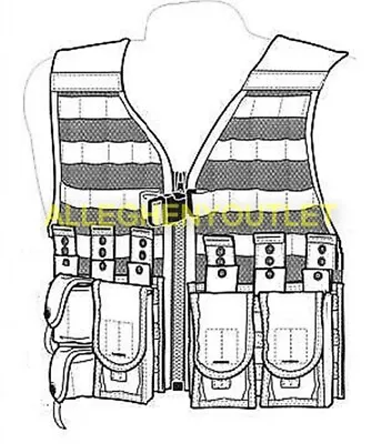 8 PC US MILITARY ACU Rifleman Set - Fighting Load Carrier FLC Vest + 7 POUCH EXC • $24.90