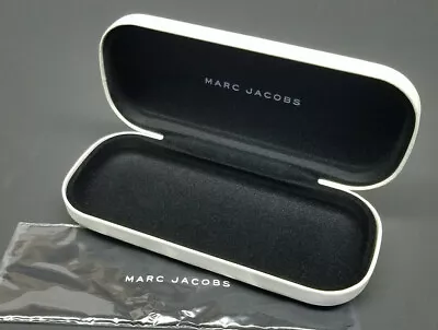 New MARC JACOBS  Sunglasses Eyeglasses  HARD WHITE STORAGE CASE + CLEANING CLOTH • $7.69