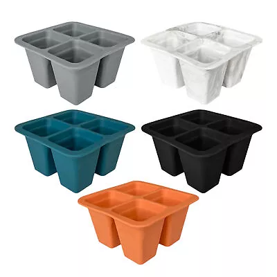 Silicone Seed Starter TrayPlant Starting Trays Silicone 4 Cell Nursery Pots • $8.27