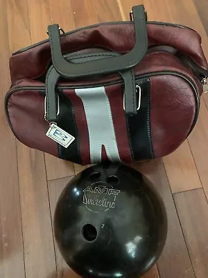 Vintage Strikeline AMF 10 Lb Bowling Ball With Brunswick Bag- Nice Shape • $14.44