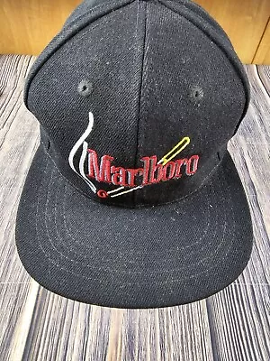 Vintage 1994 Marlboro Cap Adult Gear Lit Cigarette Strapback Hat 90s • $41.99