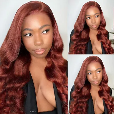 UNice Reddish Brown Body Wave Bundles Human Hair Extensions Cooper Red Weaves 9A • $41.76