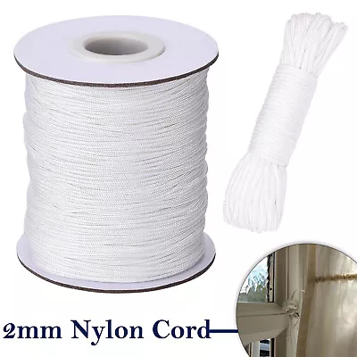 £1.89 • Buy White Blind Cord 2mm Strong Nylon String Curtain Window Light Pull DIY Thread