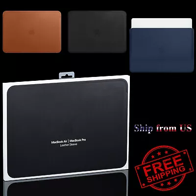 Apple Leather Sleeve Case For MacBook Air Pro 13  & 15  MacBook Pro 16  MacBook • $49.99