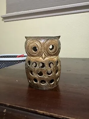 Vintage Ceramic 4” Owl Candle Holder Lamp  • $25