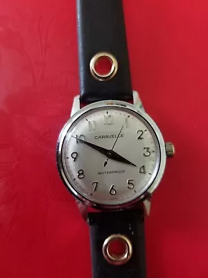 Vintage 70s Silver Color CARAVELLE By BULOVA Man Hand-wind Watch • $19.99