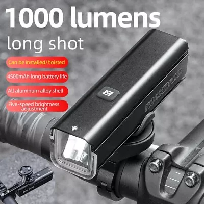 RockBros 1000LM Front Head Light Bike Cycling Light Bicycle  Rainproof Aluminium • $33.29