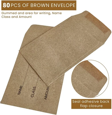 5 X 80 Money Wallets Envelopes Printed Wage Petty Cash Dinner Money 70mm X 105mm • £9.59