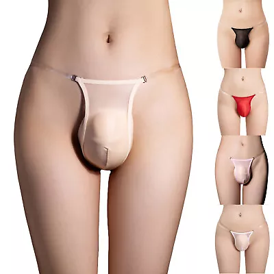 UK  Mens See-Through Bulge Pouch G-string Thong Low-Rise T-back Micro Swimwear • £5.99