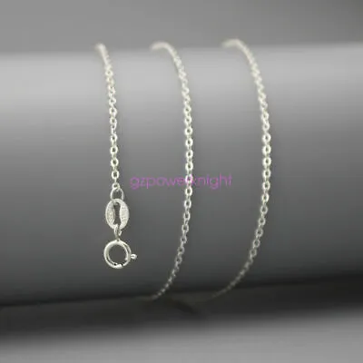925 Solid Sterling Silver Curb Chain Necklace 16 18 20 22 24 26  Inches Ladies • £7.59