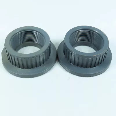 2  Female Threaded End Connector Gray PVC For Ball Valve Or Pipe Union Lot/2 • $9.74