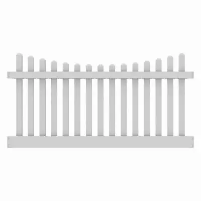 Barrette Outdoor Living Vinyl Fence Panel 8'x4' Un-Assembled UV Protected White • $155.26