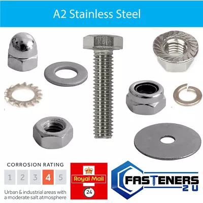 £48.69 • Buy M6 A2 Stainless Steel Set Screws, Nuts, Washers, Bolts, Penny Repair, Lock Nuts.