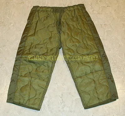 US Military Cold Weather M65 Quilted OD Trousers Field Pants Liners Brand NEW • $12.90