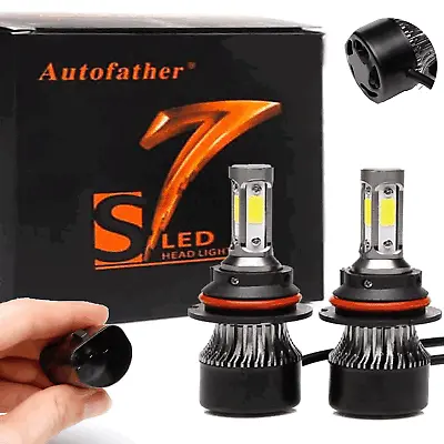 9007/HB5 LED Headlight Bulbs Conversion Kit Dual Beam 4 Sides IP68 Waterproof • $12.47