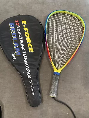 E-Force Bedlam 195g Carbon Fibre 22'' Longstring Technology Racquetball Racquet • $32