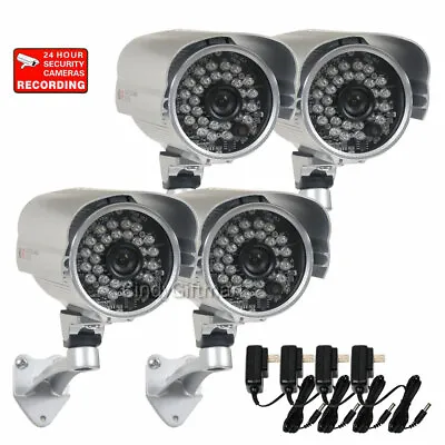 4 X Security Camera 700TVL W/ SONY Effio CCD 3.6mm Outdoor IR & Power Supply Wwa • $483.90