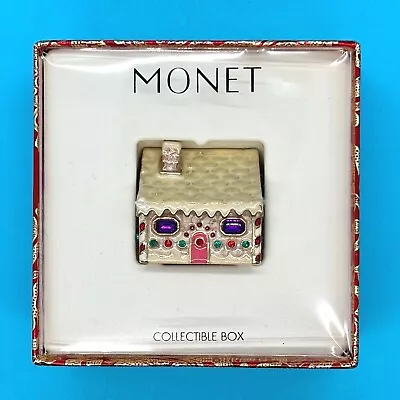 Monet Collectible Box – You Choose – Gingerbread House/Sleigh – NIB! • $24.97