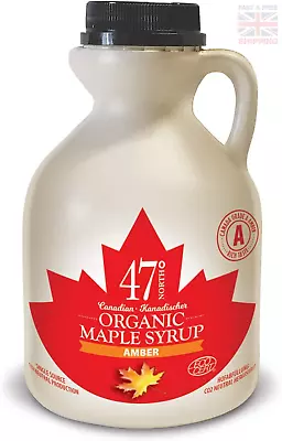 47 North Canadian Organic Single Source Maple Syrup Grade A Very Dark Strong • £14.90