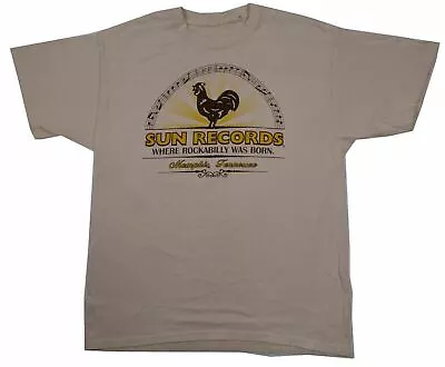 SUN RECORDS MEMPHIS TENNESSEE Vintage T Shirt Rockabilly Rooster Notes Medium • $19.99