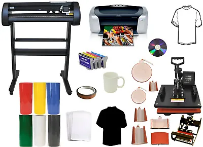 28  Plotter Vinyl Cutter Auto Contour Cut Outline 8in1 Heat Press Photo Printer • $1295.20