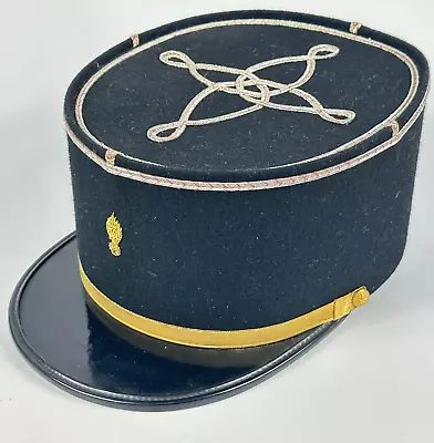 Vintage French Traditional Gendarme Policeman's Black Felt Military Kepi Hat • $56.72