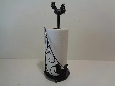 Clean Vintage Farmhouse Style Rooster Paper Towel Holder FREE SHIP • $25