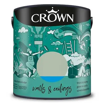 £6.95 • Buy Crown Walls And Ceilings Matt Emulsion Paint - Tough And Durable - Free P&P