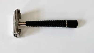 Vintage Schick Krona Double Edge Safety Razor Black Handle TTO End Dial 1960s • $12.50