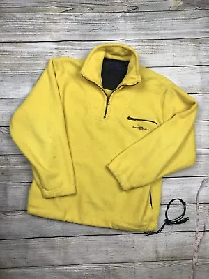 $31.50 • Buy GANT USA 'The Rugger Fleece' Retro Style Pullover Fleece Zip Jacket Yellow S M