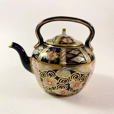 Antique Royal Crown Derby Old Imari  Miniature Teapot • $79.95