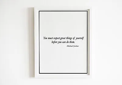 Michael Jordan You M Wall Art Decor Print Poster Famous Quote UNFRAMED • $5.59