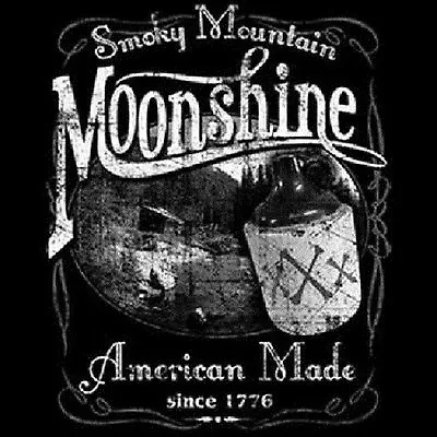 Smoky Mountain Moonshine Whiskey Moonshiners Chest Logo T Shirt   • $10.79