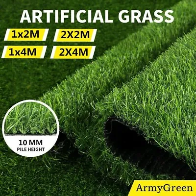 £21.99 • Buy 4M Artificial Grass Carpet Green Fake Synthetic Garden Mat Landscape Turf Lawn