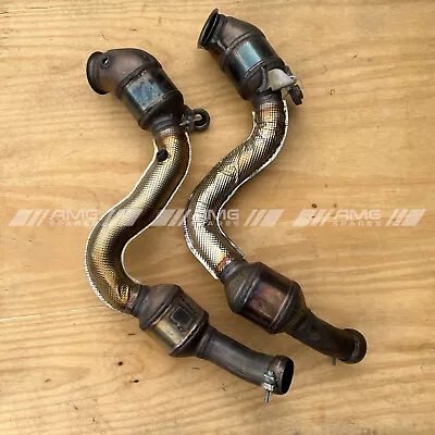 C63s Mercedes Down Pipe Left Right Catalytic Converter A2054900820 A2054900920 • $1043.84