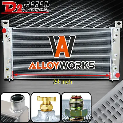 34  3Row Radiator For 99-13 Chevy Silverado 1500 2500 Suburban Tahoe 4.8 5.3 6.0 • $220.98