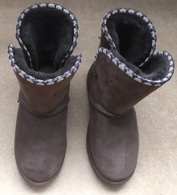 £19.99 • Buy Just Sheepskin Slipper Boots Size 5/38 Chocolate