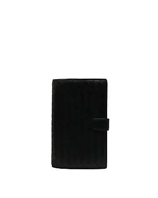 Pre Loved Bottega Veneta Black Leather Bi-Fold Wallet With Iconic Weave  - • $611