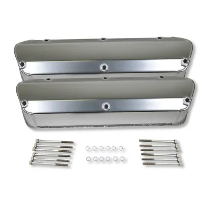 For Ford SBF 289 302 351W Polished Fabricated Tall Valve Covers W/ Long Bolts • $93.68