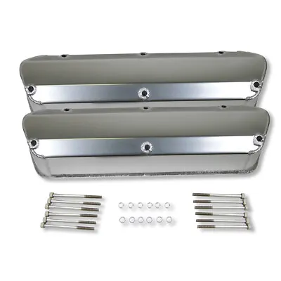 For SBF Ford 289 302 351W Polished Fabricated Tall Valve Covers W/ Long Bolts • $93.68