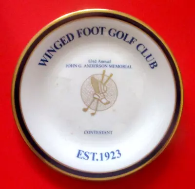 Vtg WINGED FOOT GOLF CLUB Gc - John Anderson Memorial Contestant Plate - Packard • $30