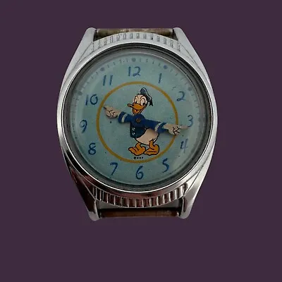 DONALD DUCK ~ Vintage ~ 1947 ROUND US TIME INGERSOLL WRIST WATCH REPAIR PARTS 40 • $275