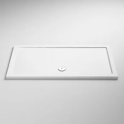 Nuie Pearlstone Rectangular Shower Tray 1400mm X 760mm - White • £142.95