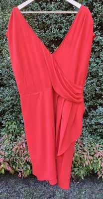 $12.99 • Buy City Chic Ladies Red Dress Size L (20-22) - Euc