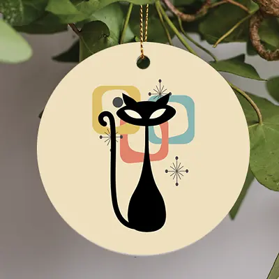 Mid Century Modern CatModern Atomic CatsRetro Atomic Decor Ornament • $15.99