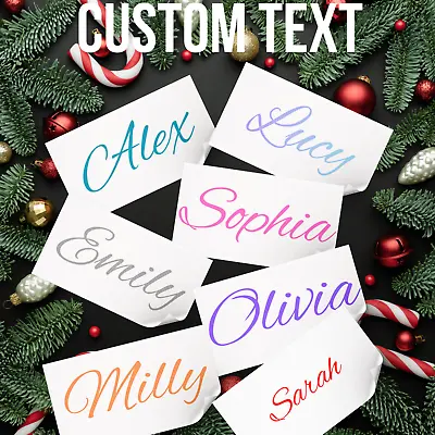 Personalised Name Word Sticker Text Cut Vinyl Decal Fancy Font Sticker Gift  • £1.65