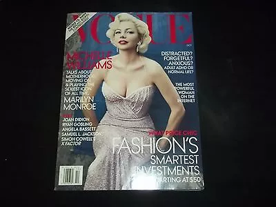 2011 October Vogue Magazine - Michelle Williams - Beautiful Front Cover - F 1791 • $39.99