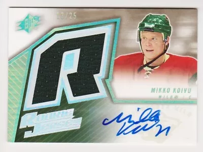 05-06 Mikko Koivu Spx Spectrum Rookie SP Color Jersey Patch Auto /25 • $149.99