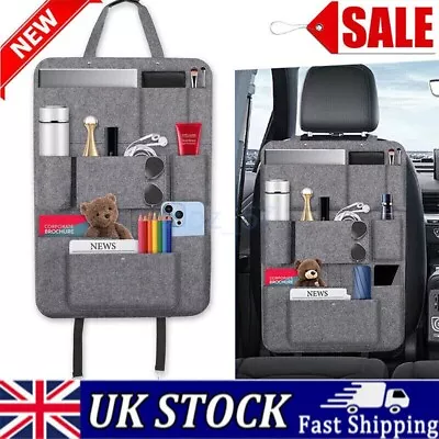 Car Seat Back Organiser Tidy Multi Pocket Storage Bag Organizer Holder Travel UK • £6.29