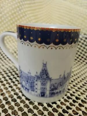 $12 • Buy Vintage Andrea By Sadek Biltmore Estate Mug Coffee Cup Cobalt Blue & Gold Good